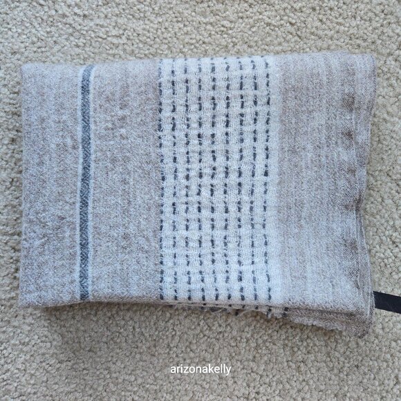 Laraib Accessories - Laraib Cashmere Woven Scarf Natural Earthy Made in Nepal